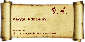 Varga Adrienn névjegykártya